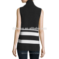 Hot sale slim sleeveless knitted jumper turtleneck pullover women sweater